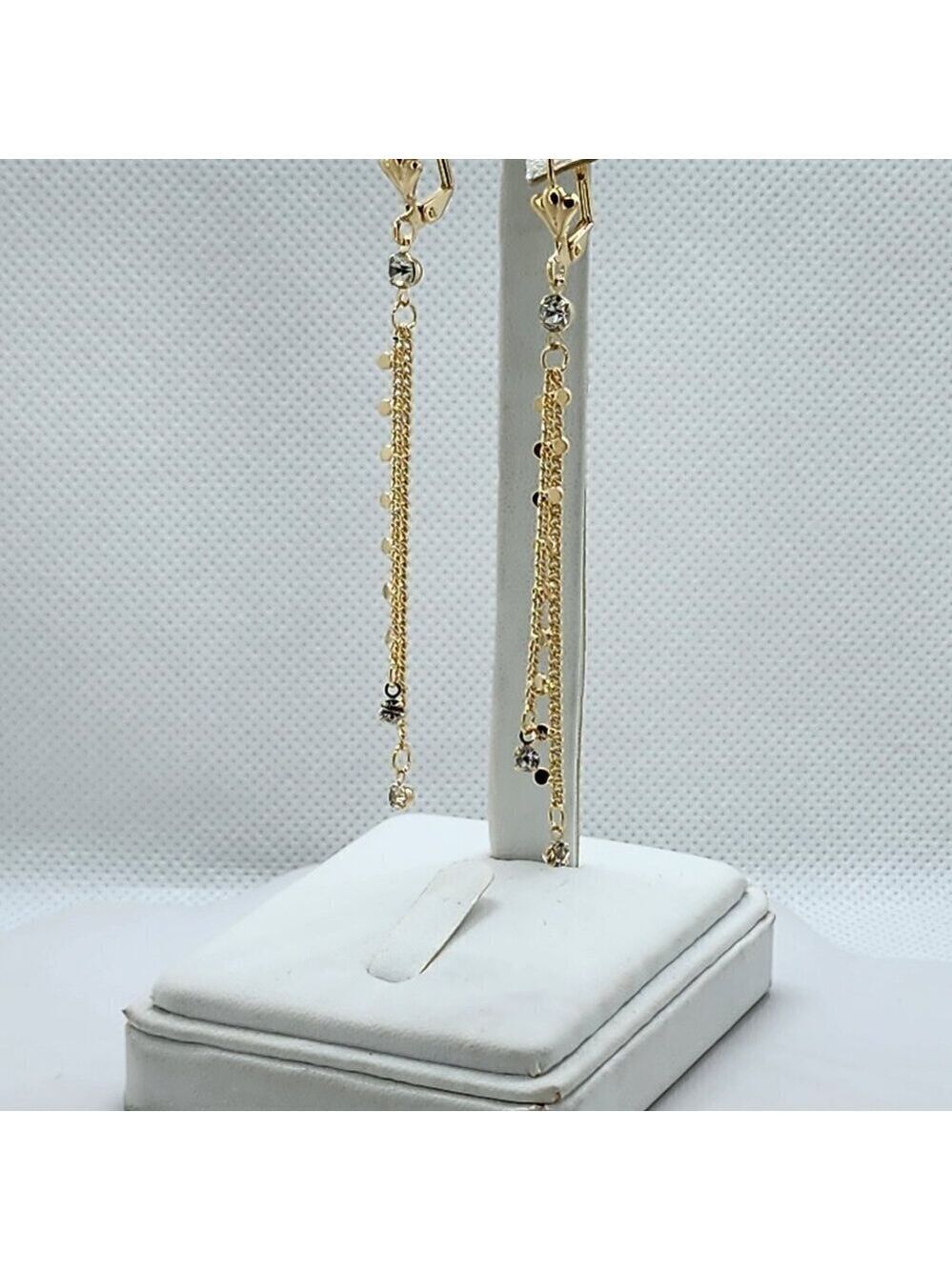 Brand New Brazilian 18k Gold Filled Beaded Gemstone Earrings - Picture 2 of 5